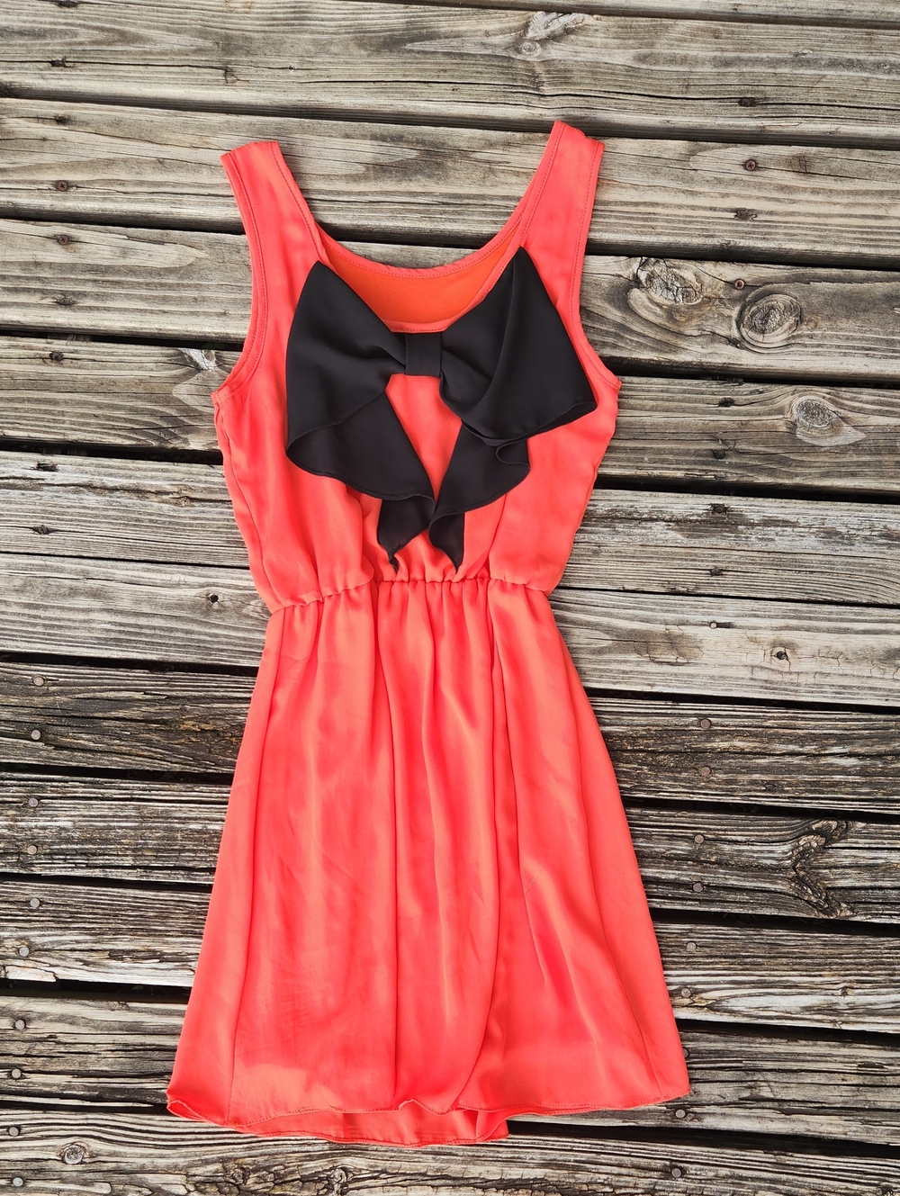 Moa Moa Orange Black Bow Gameday Dress OSU Oklahma State Small Football